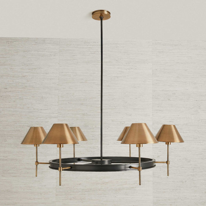 Streamline - 6 Light Chandelier - Brass / Bronze