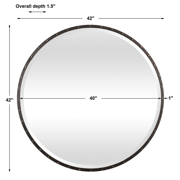 Benedo - Round Mirror - Black