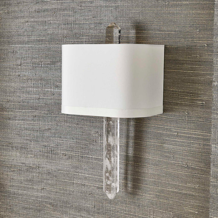 Jeweled Point - 2 Light Sconce - White