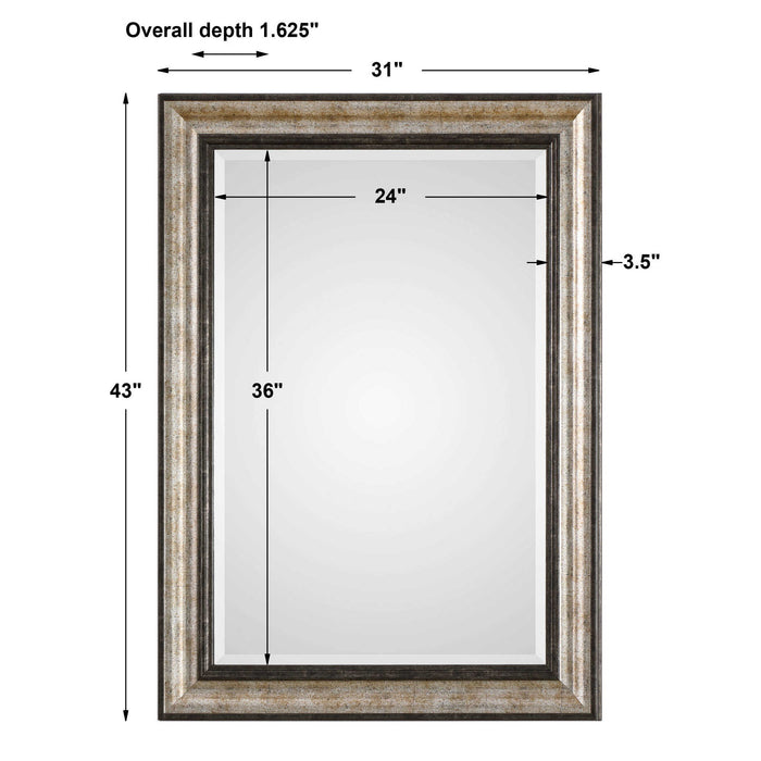 Shefford - Mirror - Antiqued Silver