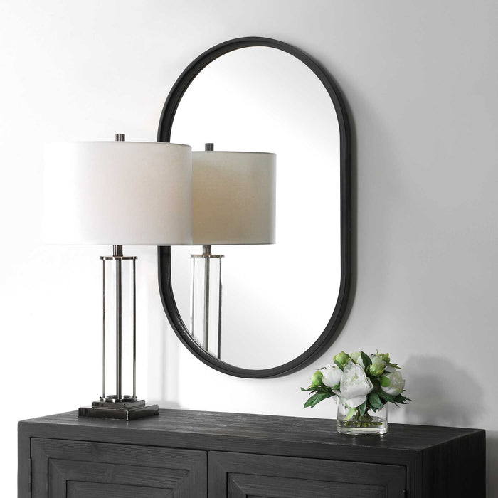Iron Frame Mirror - Satin Black