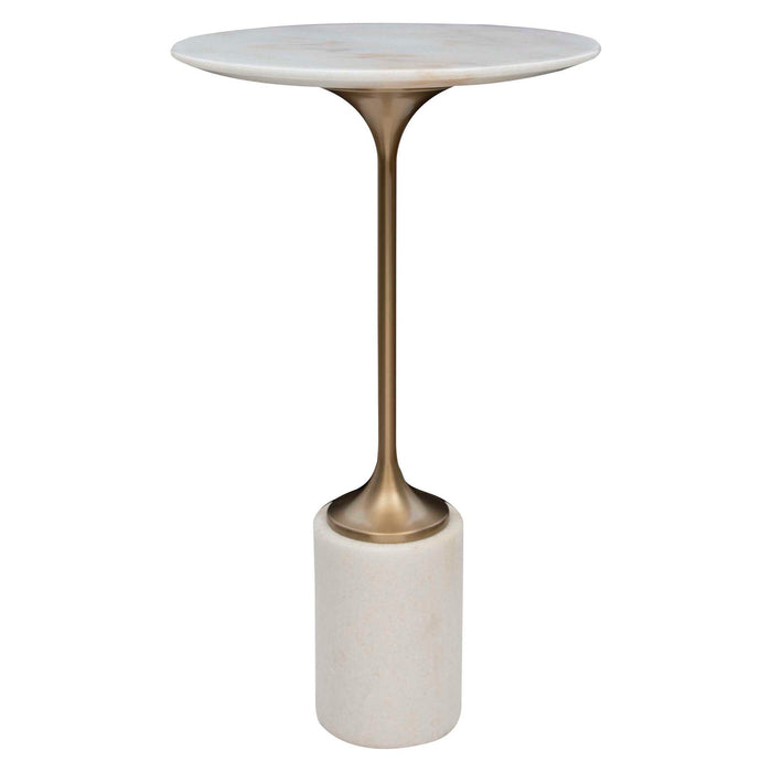 Trumpet - Accent Table - Gold / White