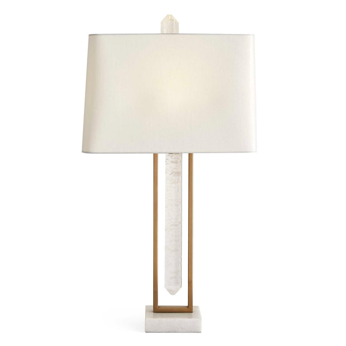 Jeweled Point - Table Lamp - Brass / Gold / White