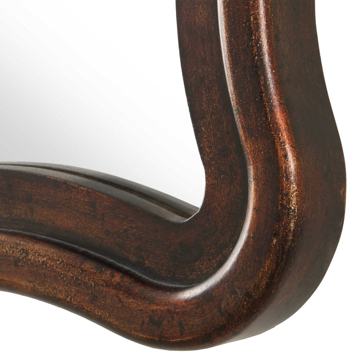 Mirror With Scalloped Edges - Antique Bronze