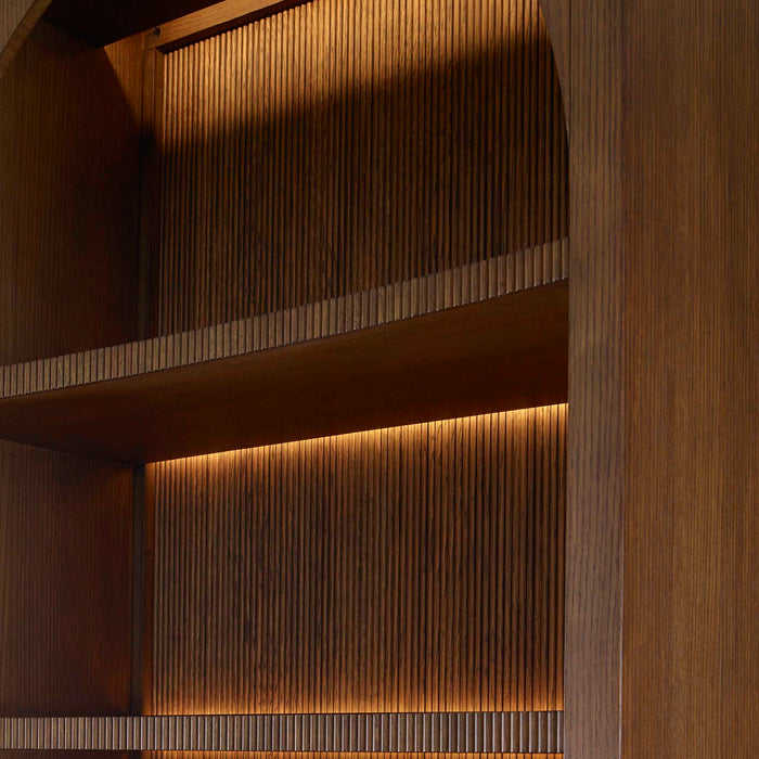 High Light - Lighted Bookcase - Woodtone