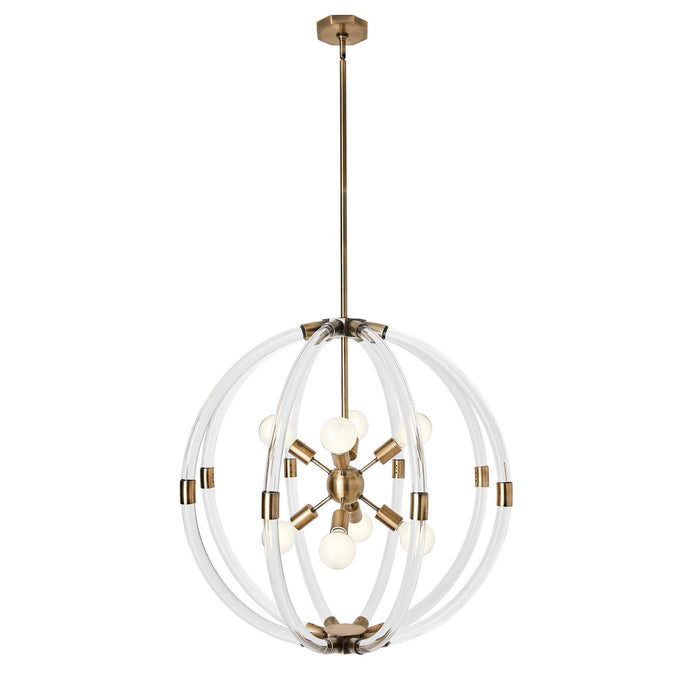 Longitude - 8 Light Pendant - Brass