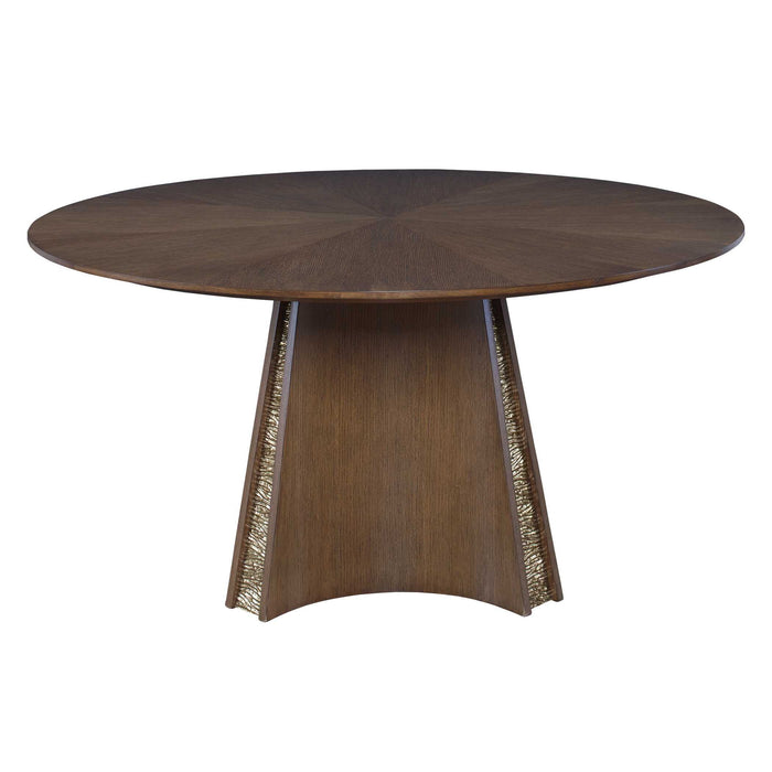 Gold Rush - Dining Table - Woodtone / Brass