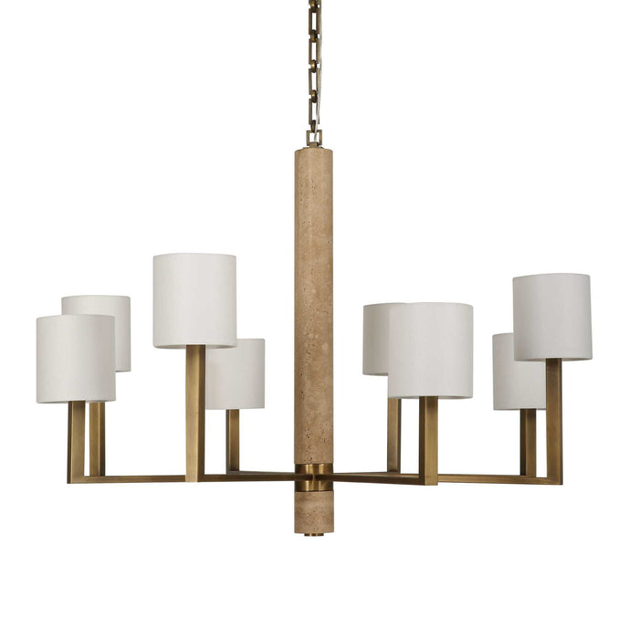 Commune - 8 Light Chandelier - Brass