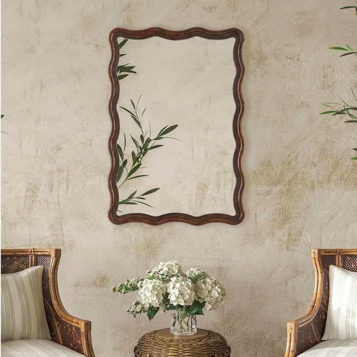 Mirror With Scalloped Edges - Antique Bronze