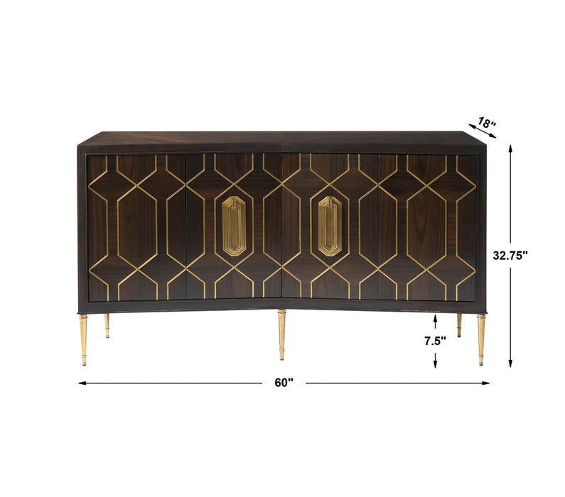 Put A Hex On You - Cabinet - Brown / Gold