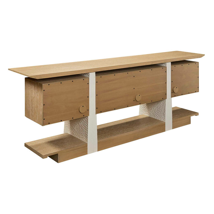 Hewn - 4 Door Cabinet - Woodtone / White