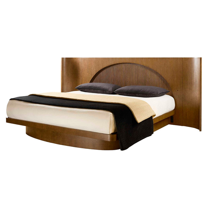 High Light - Lighted Platform Bed, King - Brown