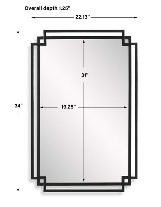34.1" Mirror - Black