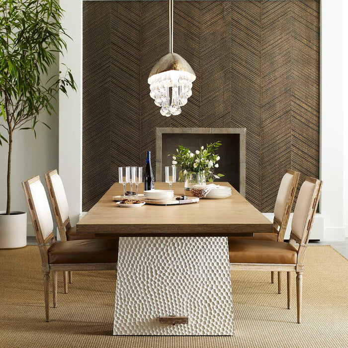 Hewn - Trestle Extension Dining Table - White / Woodtone