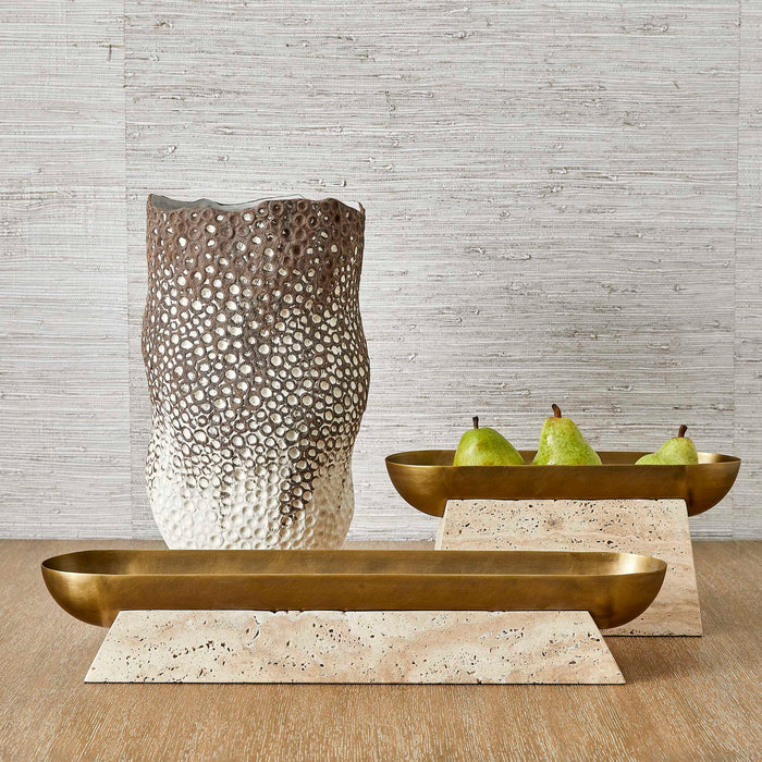 Moonscape - Vase - Brown / White