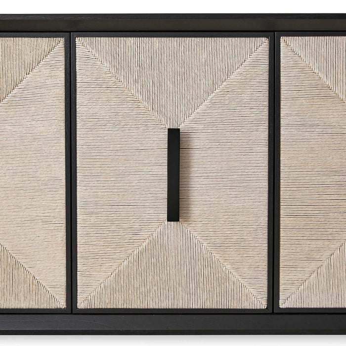 Show Me The Ropes - 4 Door Cabinet - Black / White