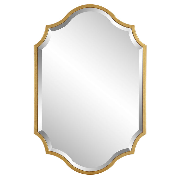 Mirror With Elegant Curves And Arches - Gold Leaf