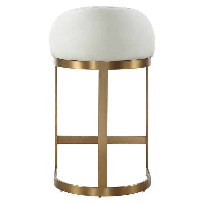 Got Your Back - Counter Stool - Gold / White