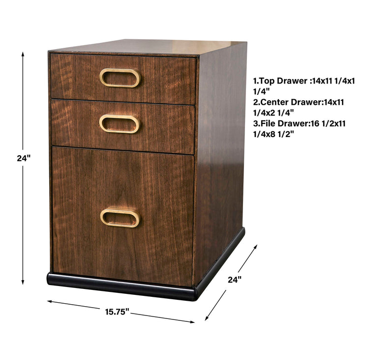Glide - File Cabinet - Woodtone