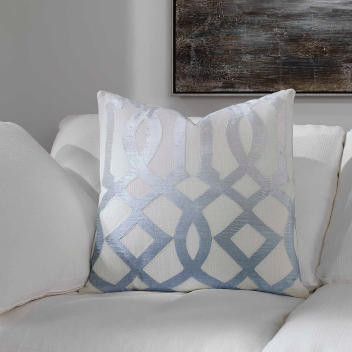 Ombre Fret - Pillow - Blue