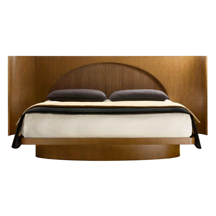 High Light - Lighted Platform Bed, King - Brown