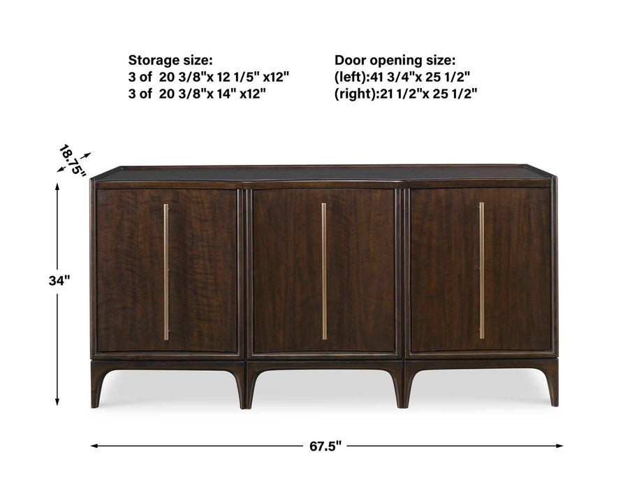 Curvature - Cabinet - Brass / Brown