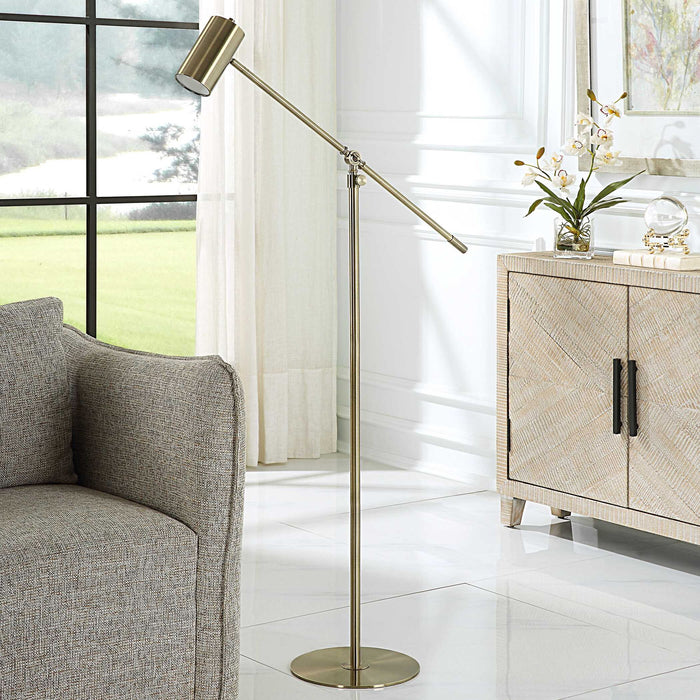 Floor Lamp - Antique Brass