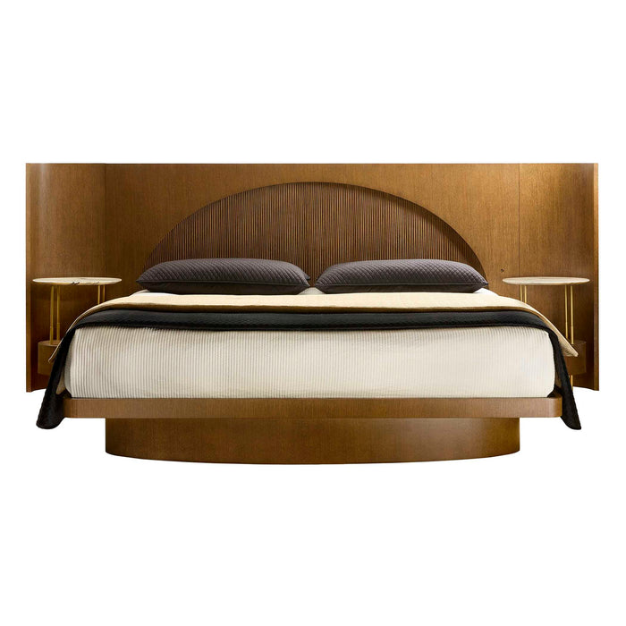 High Light - Lighted Platform Bed, King - Brown