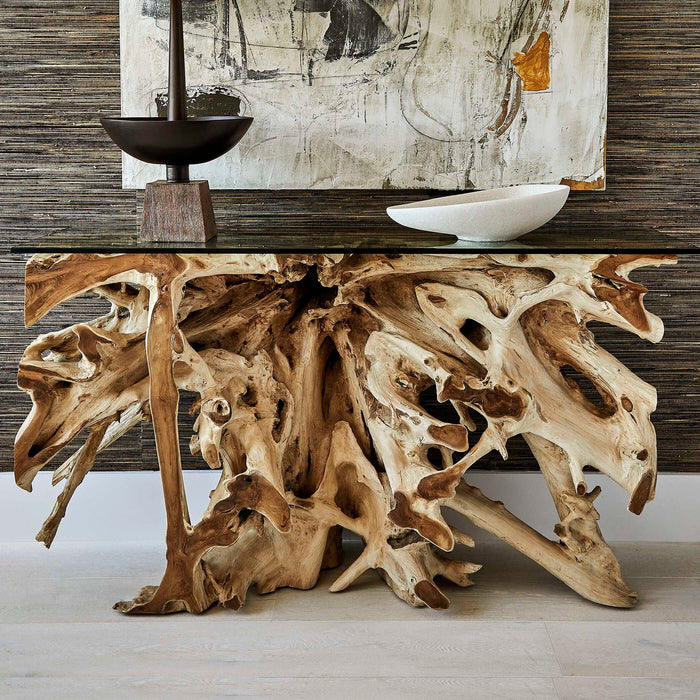 Center Root - Console Table - Brown / Woodtone