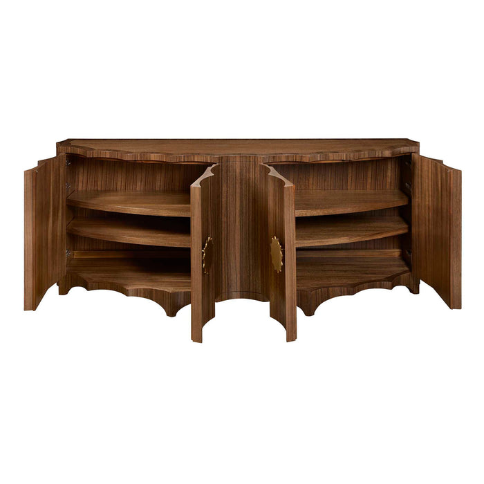 Grand Flute - 4 Door Cabinet - Woodtone