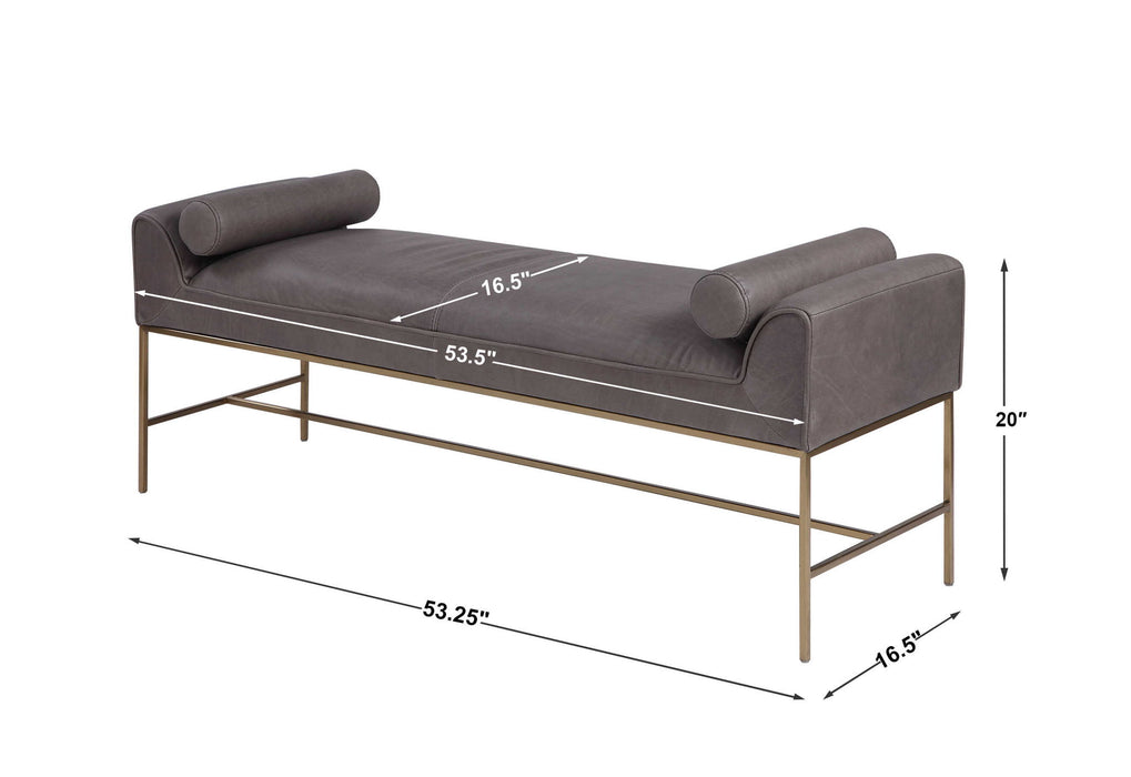 Coco - Bench - Brass / Gray
