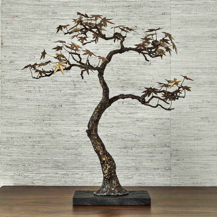Bonsai - Large Sculpture - Brass / Woodtone
