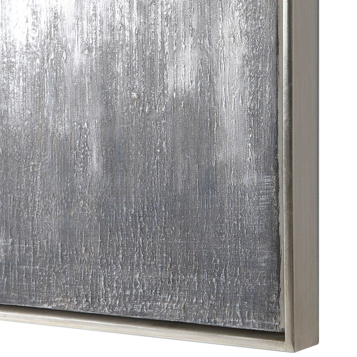Gray Showers - Hand Painted Canvases (Set of 3) - Dark Gray