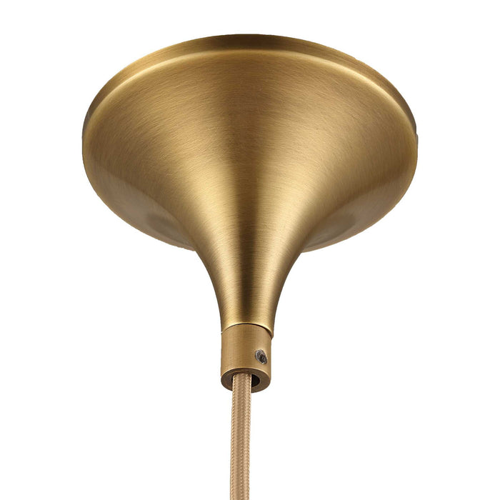 Kiss - 1 Light Pendant - Brass / White