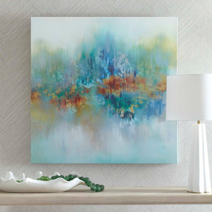 36" Frameless Giclee On Canvas - Blue