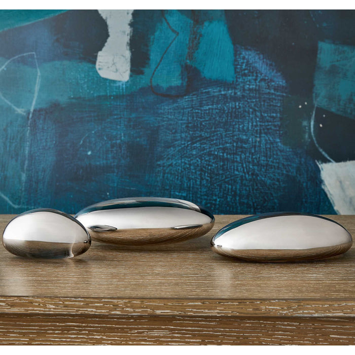 Mirror Cabochons (Set of 3) - Silver