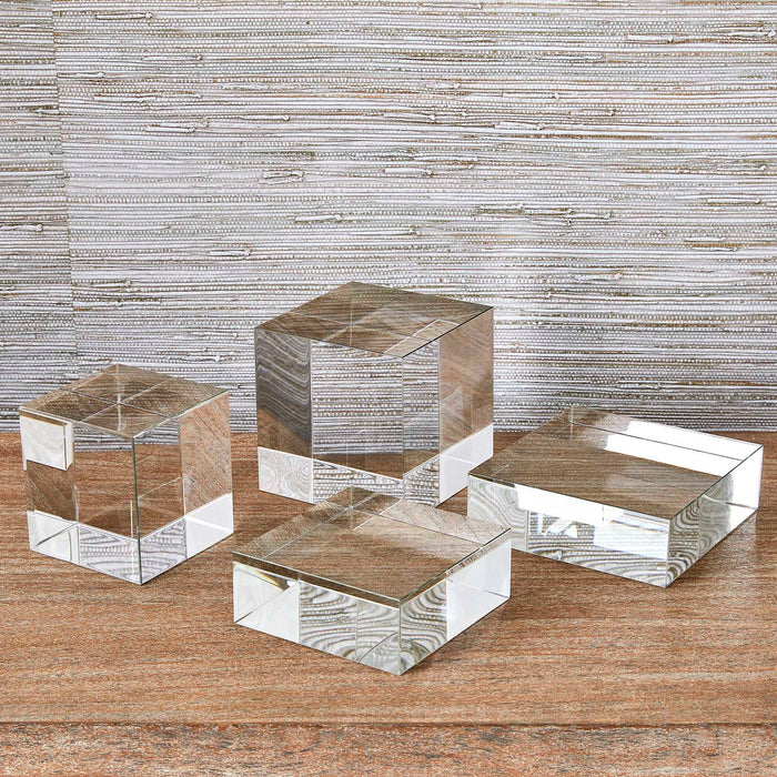 Square Risers - Sculptures (Set of 2) - Crystal