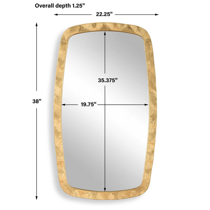 Iron-Framed Mirror - Gold Leaf