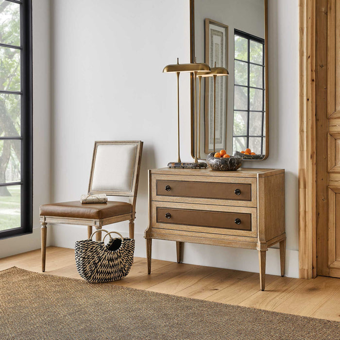 French - Connection Dining Chair (Set of 2) - Brown / White / Woodtone