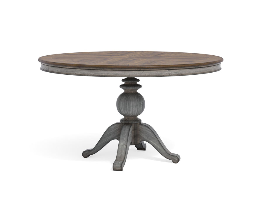 Plymouth - Round Pedestal Dining Table - Gray