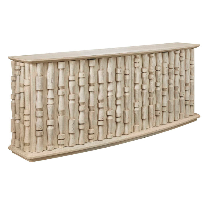 Spindle - 4 Door Cabinet - Woodtone