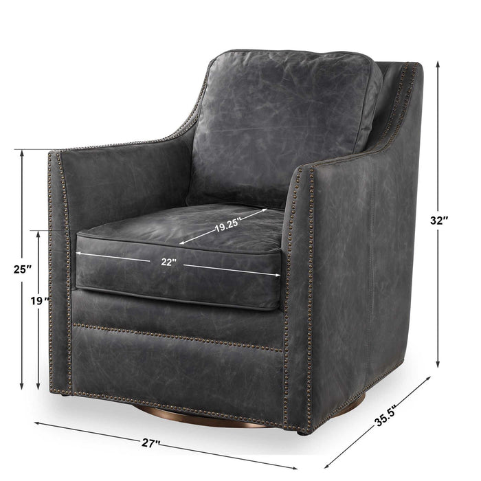 Inclination - Swivel/Glider Chair - Charcoal Gray