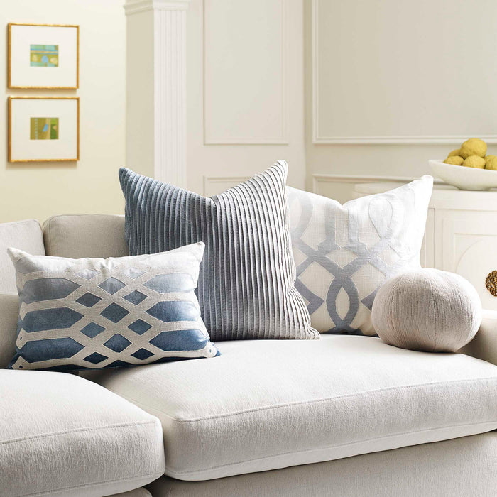 Lattice - Pillow - Blue / White