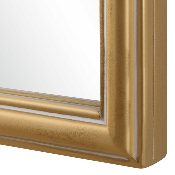 Arched Wall Mirror - Antique Gold