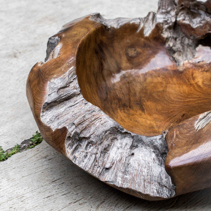 Giulio - Teak Bowl - Brown / Gray / Woodtone