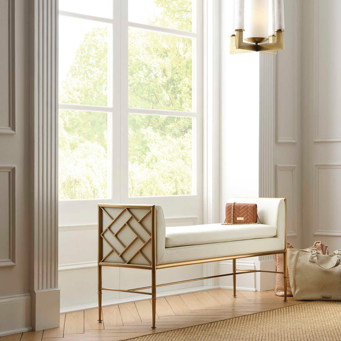 Fretwork - Bench - Brass / White