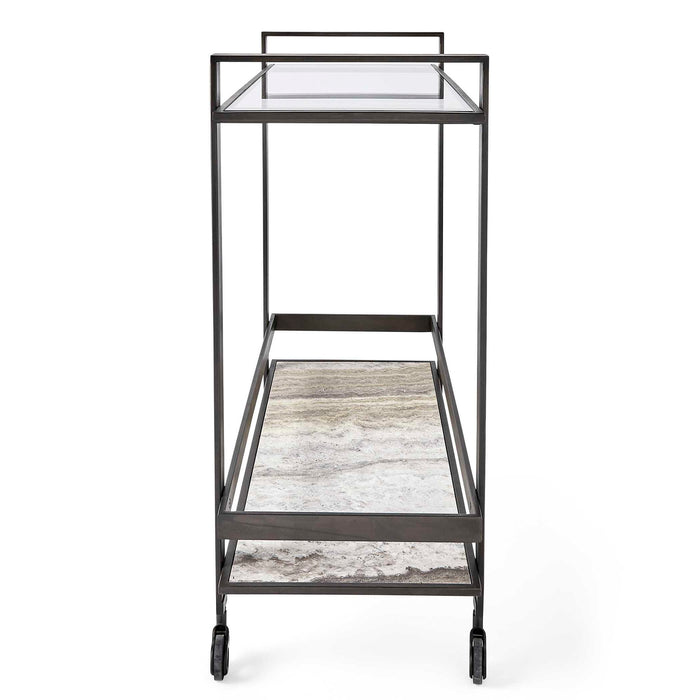 Roll Along - Bar Cart - Brass