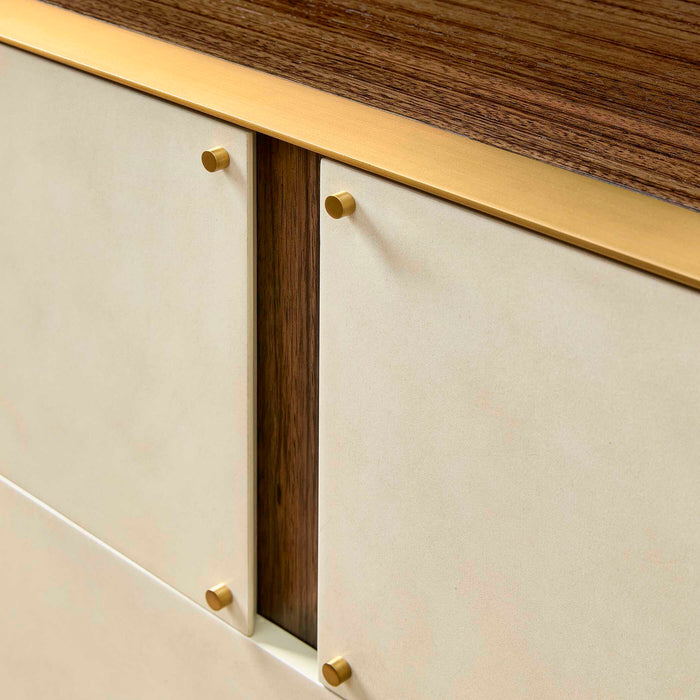 Block Buster - 4 Door Cabinet - Woodtone