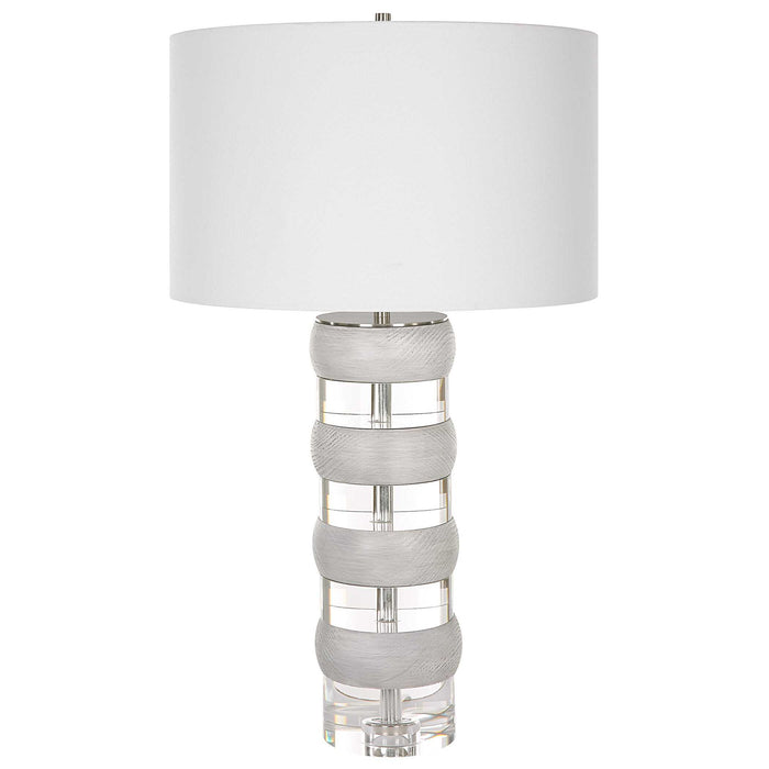 Band Together - Crystal & Wood Table Lamp