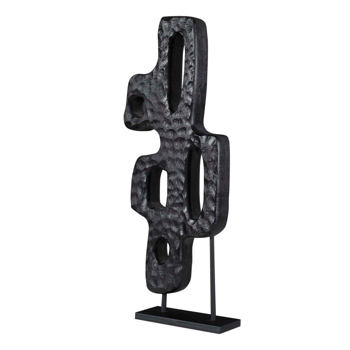 Chiseled Silhouette - Medium Sculpture - Black